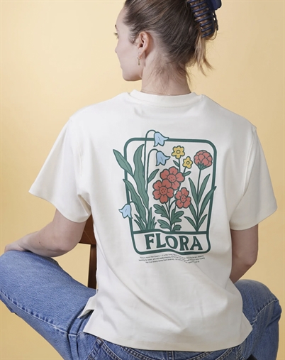 Elsk - Flora BP Interlock T-shirt - Off White